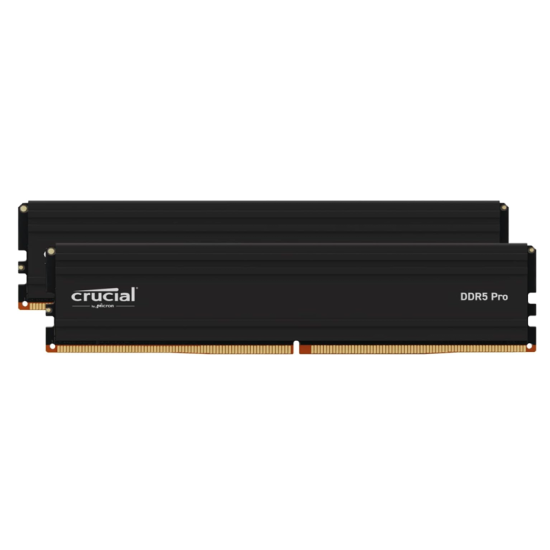 Crucial Pro 32GB Kit (2x16GB) DDR5-5600 UDIMM Desktop Memory - Black (CP2K16G56C46U5)